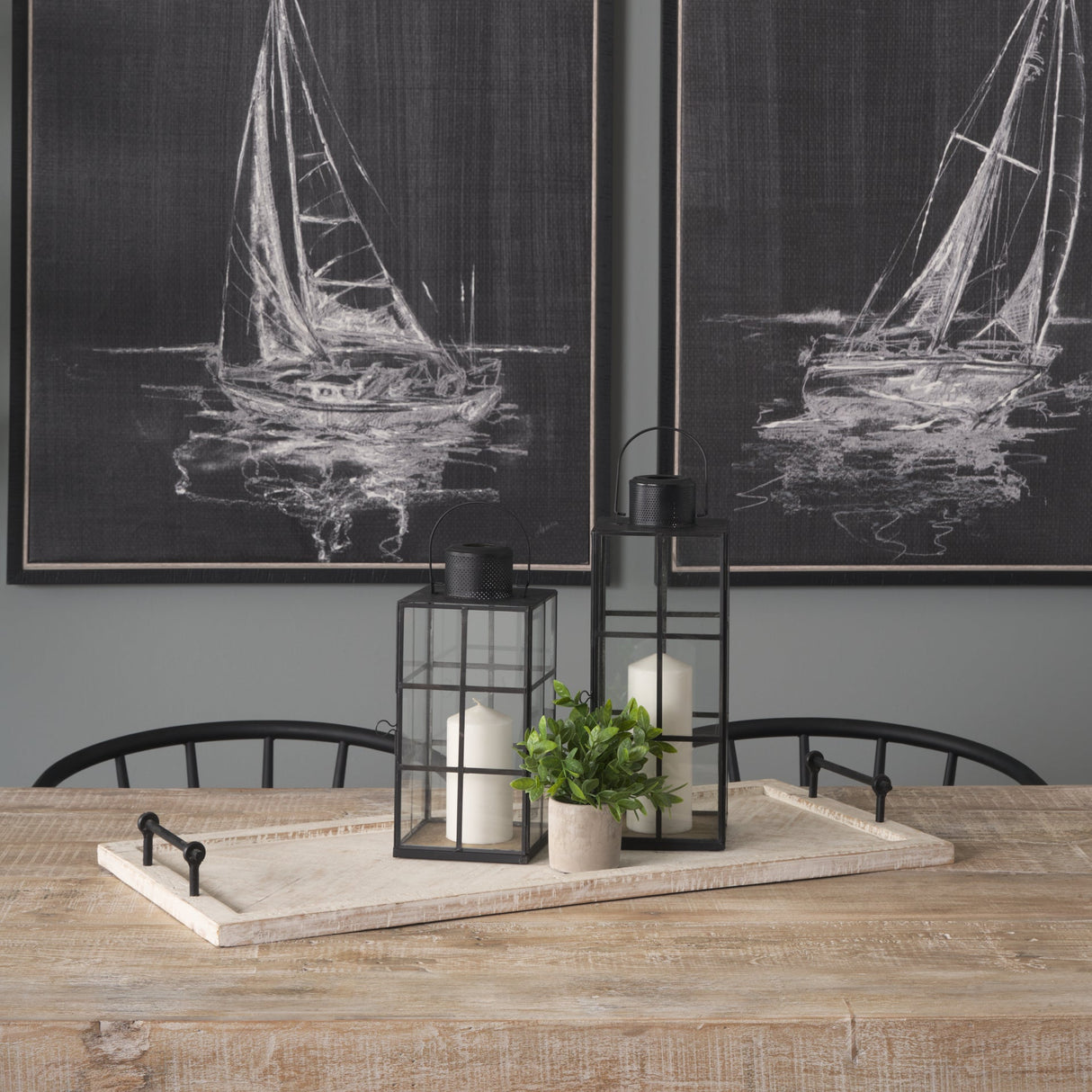 Alfred 35L x 16W Natural Wooden Herringbone Rectangular Tray by Mercana at Eve Furniture