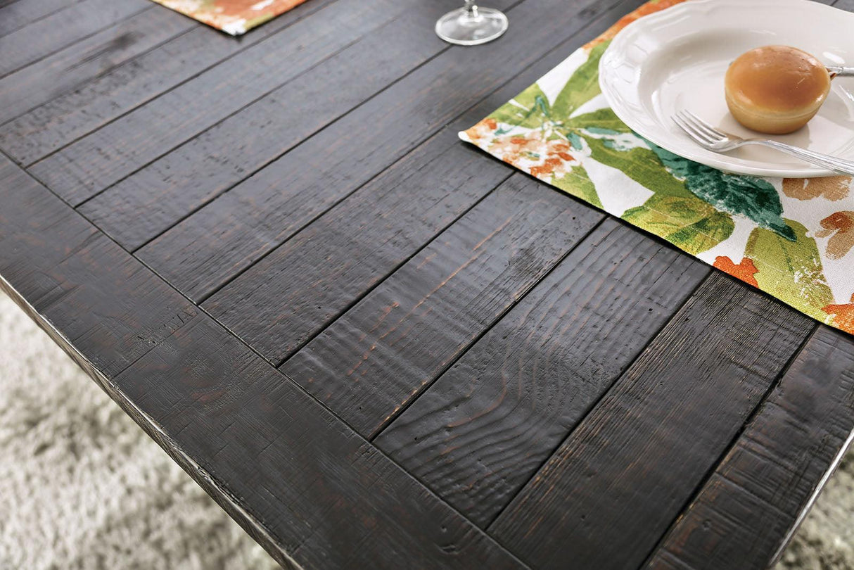 Alfred Antique Black Dining Table Only by Furniture of America at Eve Furniture