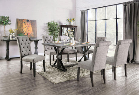 Alfred Antique Black Dining Table Only by Furniture of America at Eve Furniture