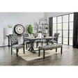 Alfred Antique Black Rustic 7-Piece Dining Room Set by Furniture of America at Eve Furniture