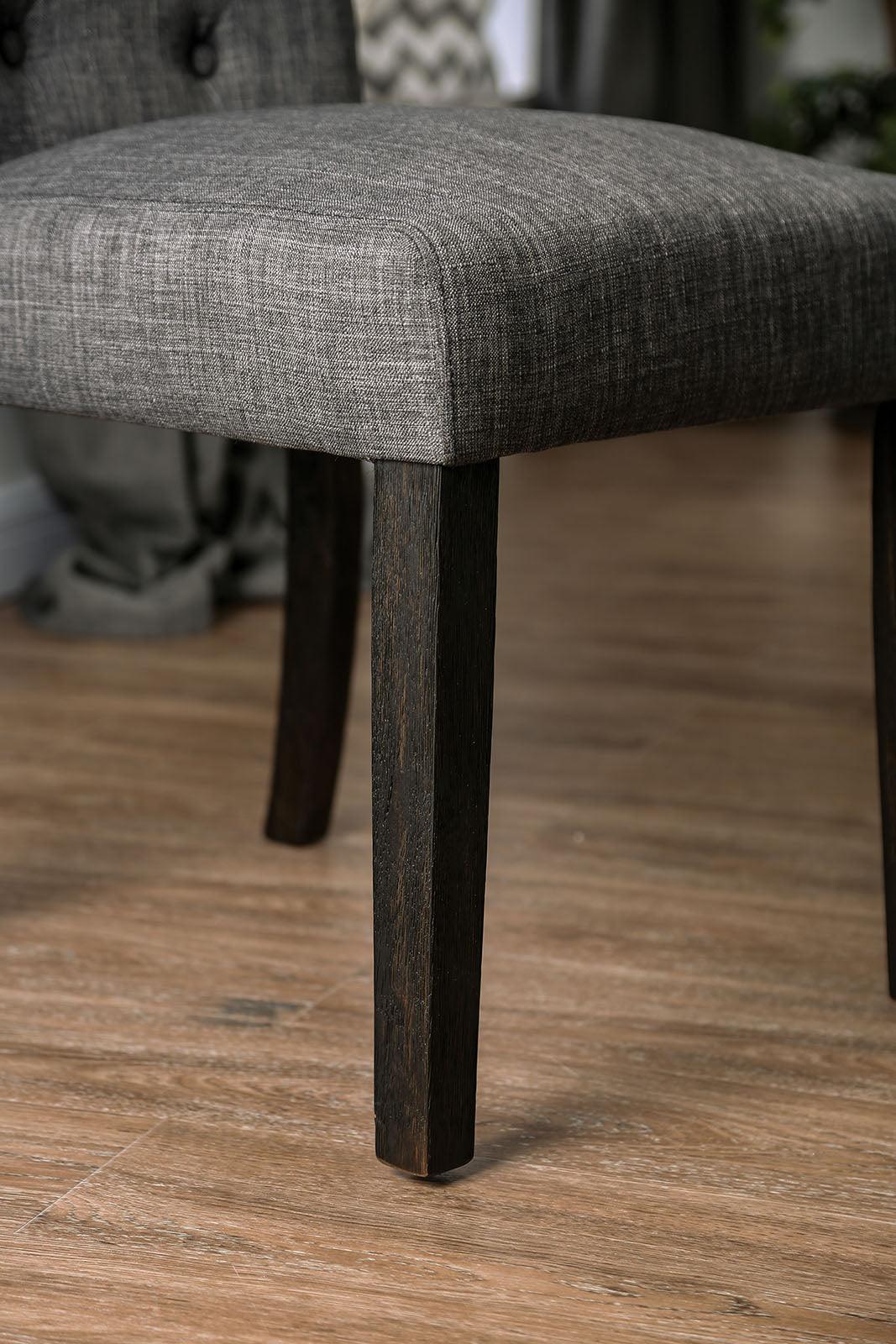 Alfred Antique Black/Gray Side Chair (2/Ctn) by Furniture of America at Eve Furniture