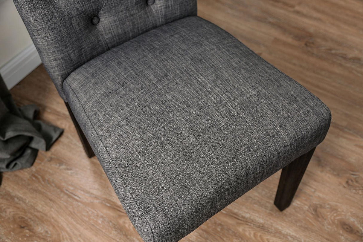 Alfred Antique Black/Gray Side Chair (2/Ctn) by Furniture of America at Eve Furniture