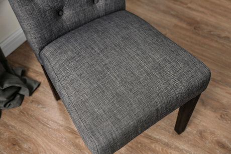 Alfred Antique Black/Gray Side Chair (2/Ctn) by Furniture of America at Eve Furniture