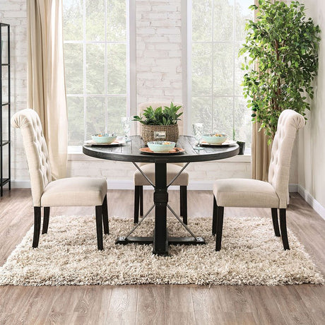 Alfred Antique Black/Ivory 5-Piece Dining Room Set by Furniture of America at Eve Furniture