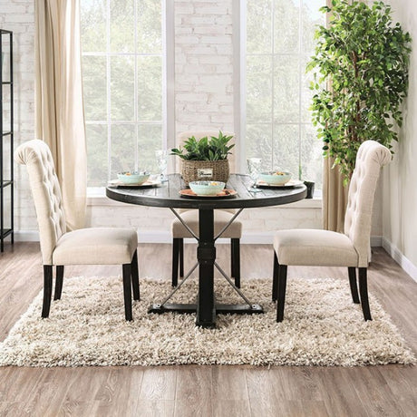 Alfred Antique Black/Ivory 5-Piece Dining Room Set by Furniture of America at Eve Furniture
