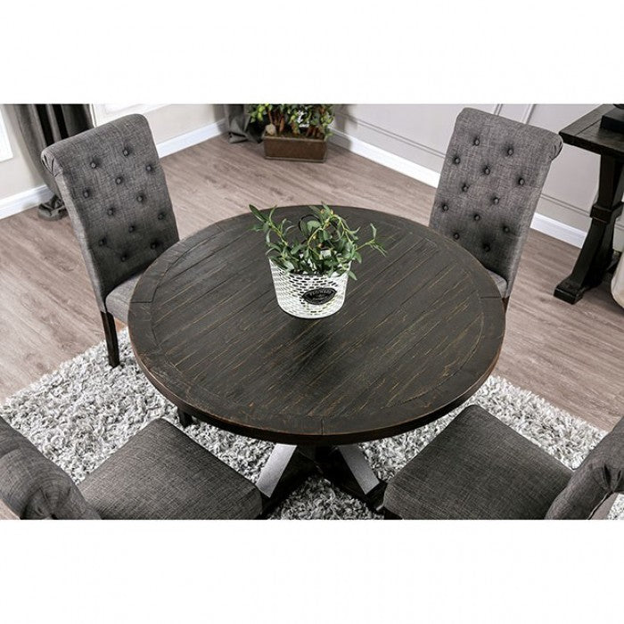 Alfred Antique Black/Ivory 5-Piece Dining Room Set by Furniture of America at Eve Furniture
