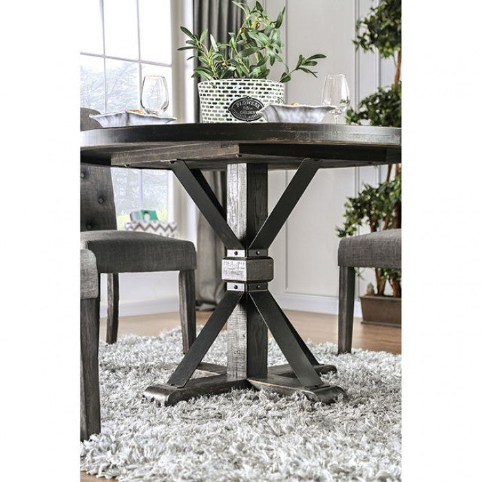 Alfred Antique Black/Ivory 5-Piece Dining Room Set by Furniture of America at Eve Furniture