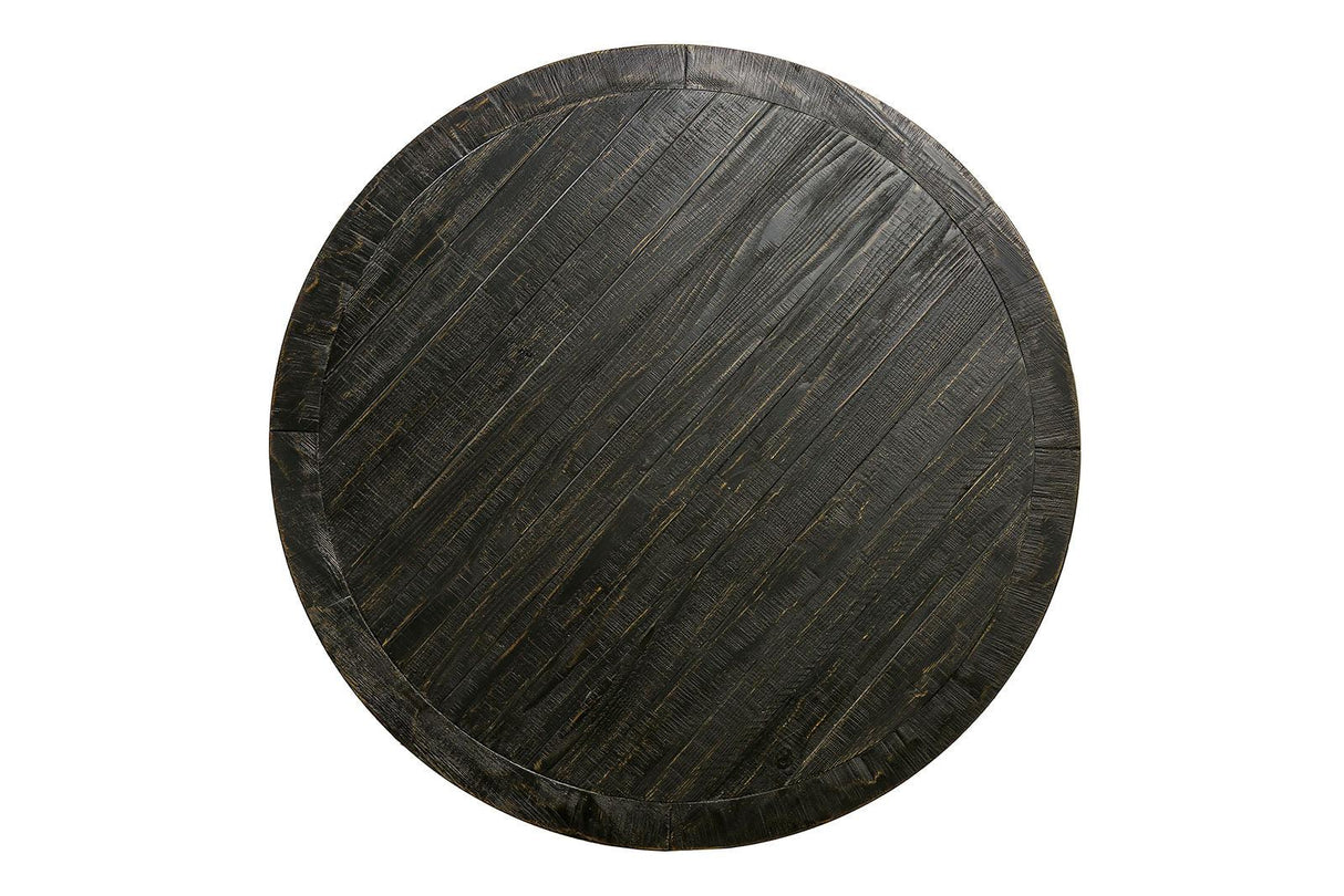 Alfred Antique Black/Ivory Round Table Only by Furniture of America at Eve Furniture