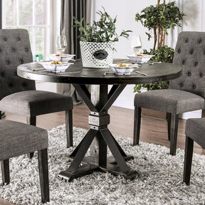 Alfred Antique Black/Ivory Round Table Only by Furniture of America at Eve Furniture