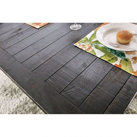 Alfred Antique Black/Rustic 7-Piece Dining Room Set by Furniture of America at Eve Furniture