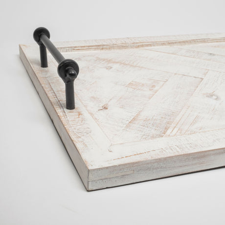 Alfred Natural Wooden Herringbone Rectangular Tray by Mercana at Eve Furniture