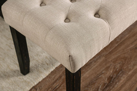 Alfred Antique Black/Ivory Bench by Furniture of America at Eve Furniture