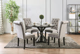 Alfred Antique Black/Ivory Round Table by Furniture of America at Eve Furniture