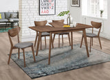 Alfredo Natural Walnut/Gray 5-Piece Dining Set