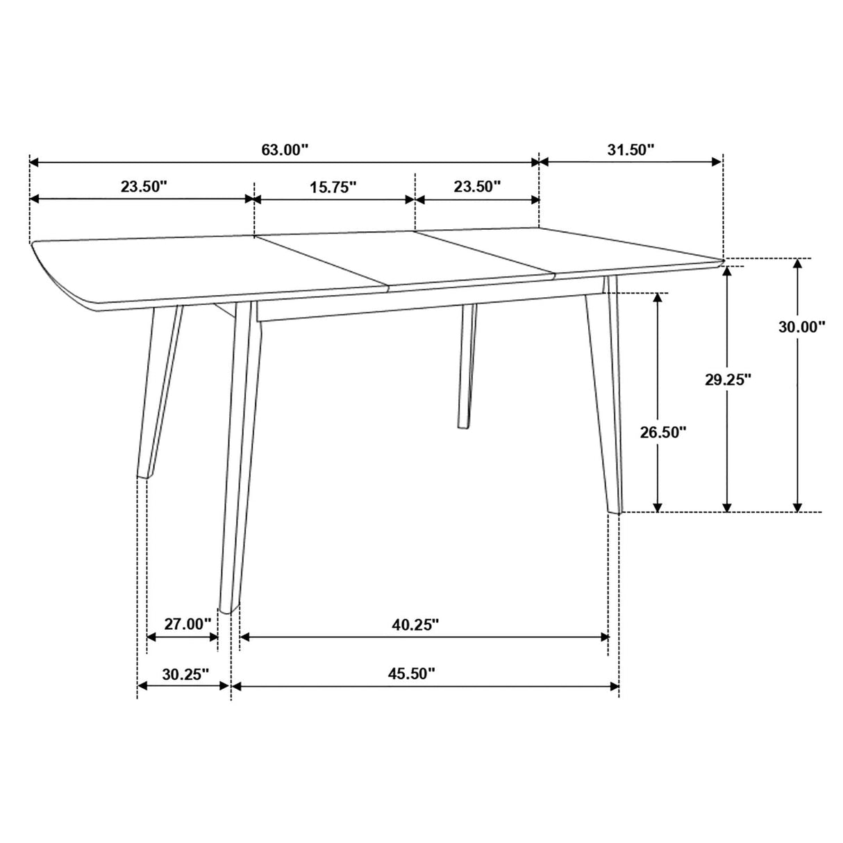 Alfredo Natural Walnut/Gray 5-Piece Dining Set