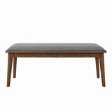Alfredo Gray/Natural Walnut Upholstered Dining Bench by Coaster at Eve Furniture