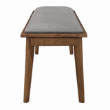 Alfredo Gray/Natural Walnut Upholstered Dining Bench by Coaster at Eve Furniture