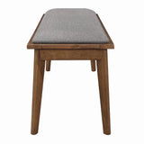Alfredo Gray/Natural Walnut Upholstered Dining Bench by Coaster at Eve Furniture