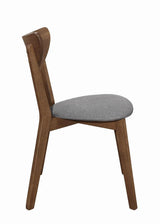 Alfredo Gray/Natural Walnut Upholstered Dining Chairs, Set of 2 by Coaster at Eve Furniture