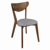Alfredo Gray/Natural Walnut Upholstered Dining Chairs, Set of 2 by Coaster at Eve Furniture