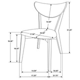 Alfredo Natural Walnut/Gray 6-Piece Dining Set by Coaster at Eve Furniture