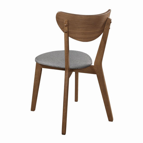 Alfredo Gray/Natural Walnut Upholstered Dining Chairs, Set of 2 by Coaster at Eve Furniture