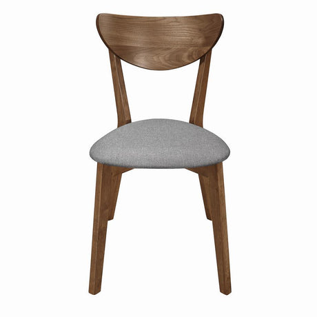 Alfredo Gray/Natural Walnut Upholstered Dining Chairs, Set of 2 by Coaster at Eve Furniture