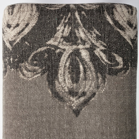 Alhambra Upholstered Gray Seat W/Black Wood Legs Accent Bench by Mercana at Eve Furniture