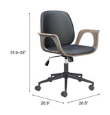 Ali Black Office Chair by Zuomod at Eve Furniture