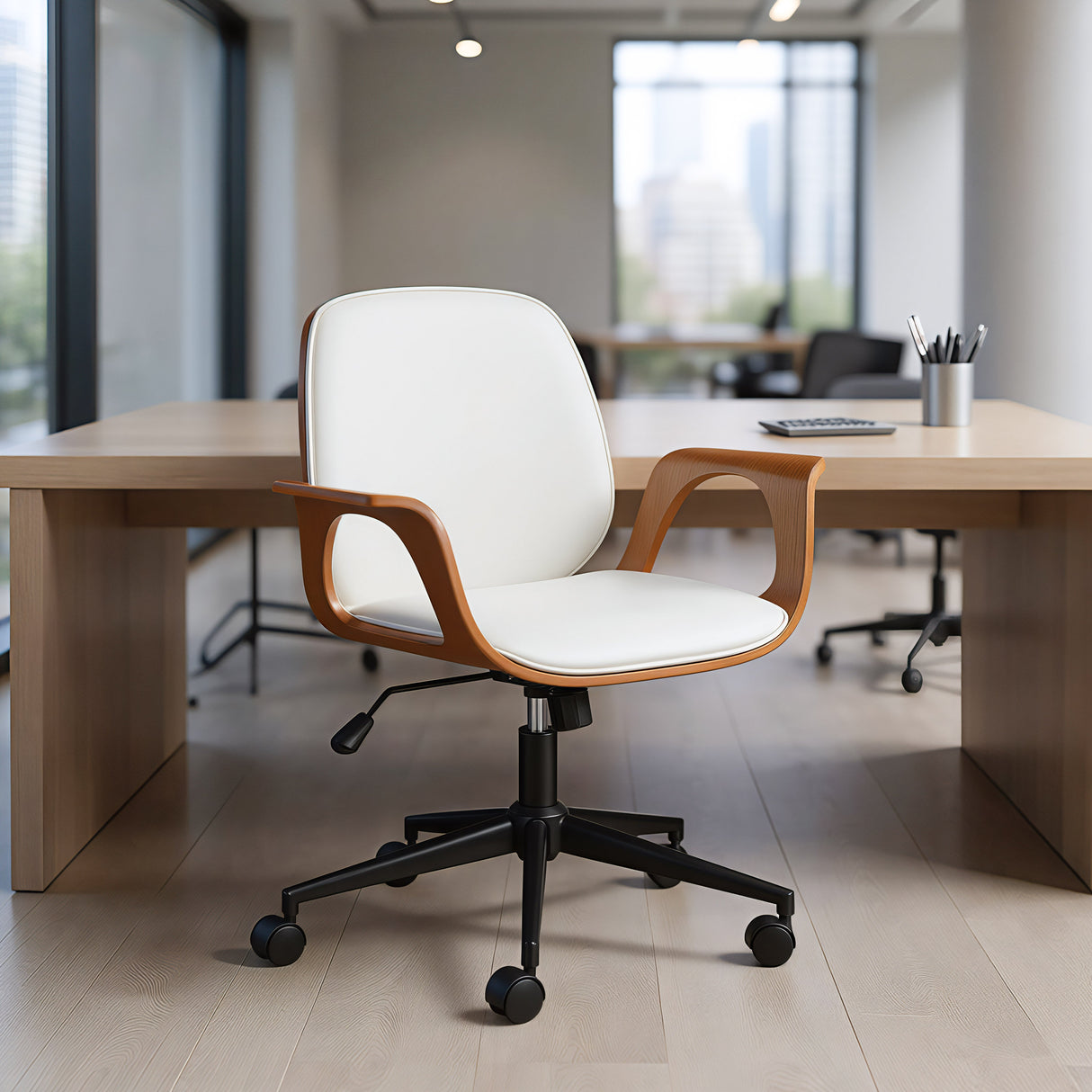 Ali White Office Chair by Zuomod at Eve Furniture