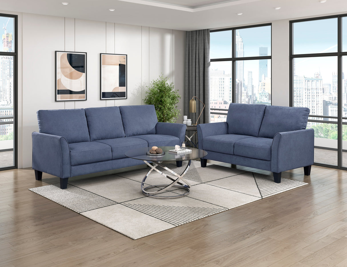 Aliana Blue Sofa by Homelegance at Eve Furniture