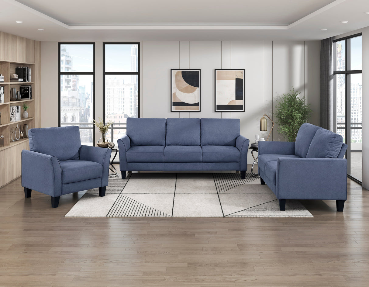 Aliana Blue Sofa by Homelegance at Eve Furniture