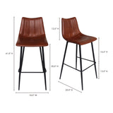Alibi Brown Barstool (Set of 2) by MOES at Eve Furniture