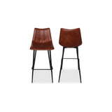 Alibi Brown Barstool (Set of 2) by Moe's Home at Eve Furniture