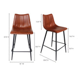 Alibi Brown Counter Stool (Set of 2) by Moe's Home at Eve Furniture