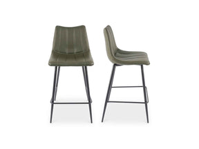 Alibi Dark Green Counter Stool (Set of 2) by Moe's Home at Eve Furniture