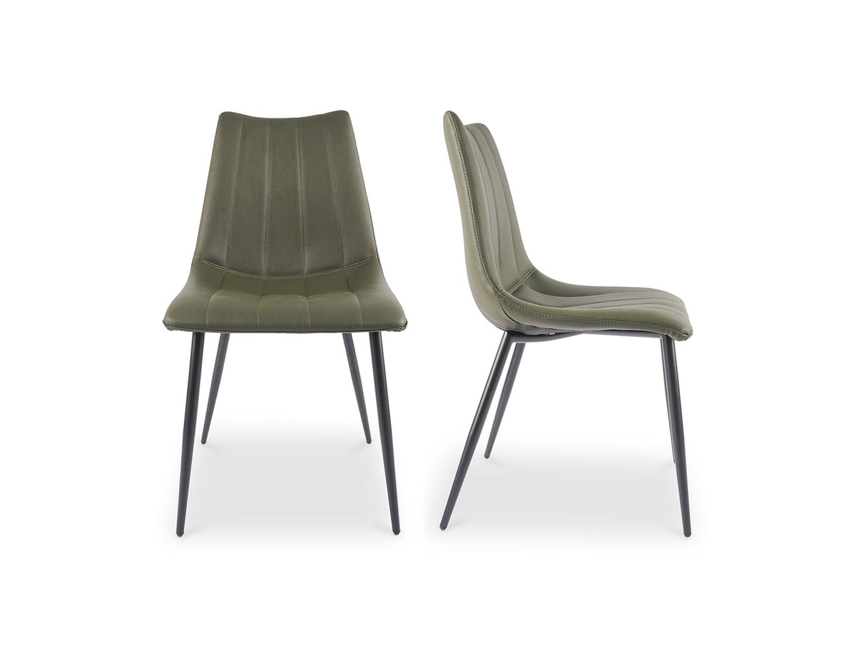 Alibi Dark Green Dining Chair (Set of 2) by MOES at Eve Furniture