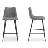 Alibi Dark Grey Bar Stool (Set of 2) by MOES at Eve Furniture