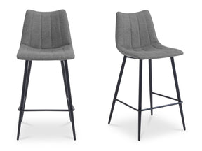 Alibi Dark Grey Bar Stool (Set of 2) by MOES at Eve Furniture