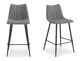 Alibi Dark Grey Bar Stool (Set of 2) by Moe's Home at Eve Furniture