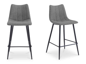 Alibi Dark Grey Bar Stool (Set of 2) by Moe's Home at Eve Furniture