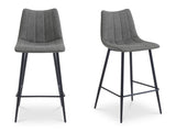 Alibi Dark Grey Counter Stool (Set of 2) by MOES at Eve Furniture