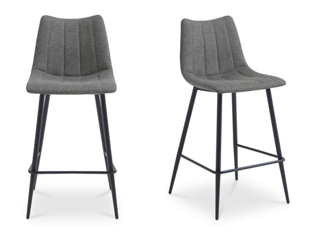 Alibi Dark Grey Counter Stool (Set of 2) by MOES at Eve Furniture