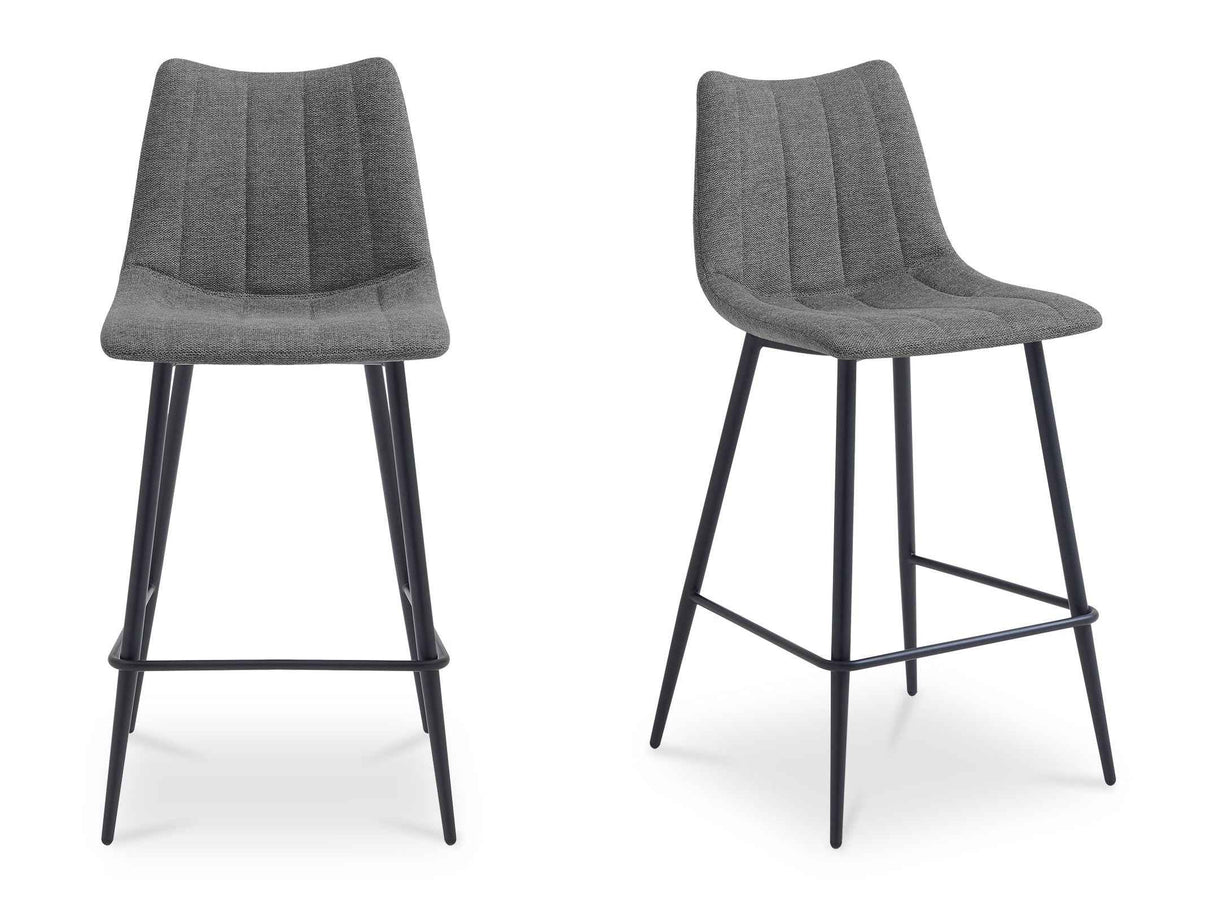Alibi Dark Grey Counter Stool (Set of 2)