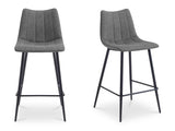 Alibi Dark Grey Counter Stool (Set of 2)