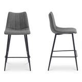 Alibi Dark Grey Counter Stool (Set of 2)