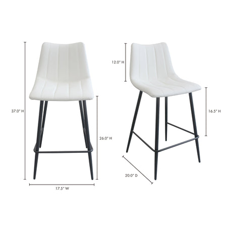 Alibi Ivory Counter Stool (Set of 2) by MOES at Eve Furniture