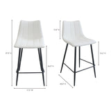 Alibi Ivory Counter Stool (Set of 2) by Moe's Home at Eve Furniture