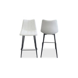 Alibi Ivory Counter Stool (Set of 2) by Moe's Home at Eve Furniture