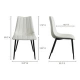Alibi Ivory Dining Chair (Set of 2) by Moe's Home at Eve Furniture